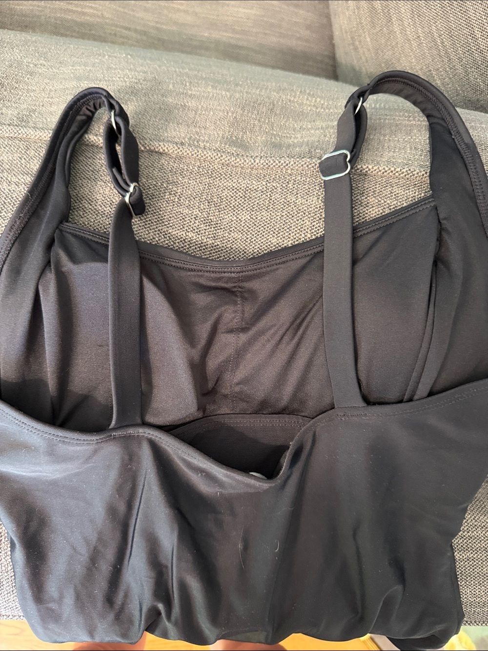 NWT Cupshe Black Tummy Control One Piece Swimsuit Medium Tall - Picture 6 of 6